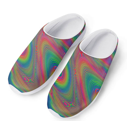 Psychedelic Rave Print Mesh Casual Shoes