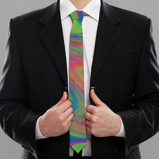 Psychedelic Rave Print Necktie