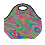Psychedelic Rave Print Neoprene Lunch Bag