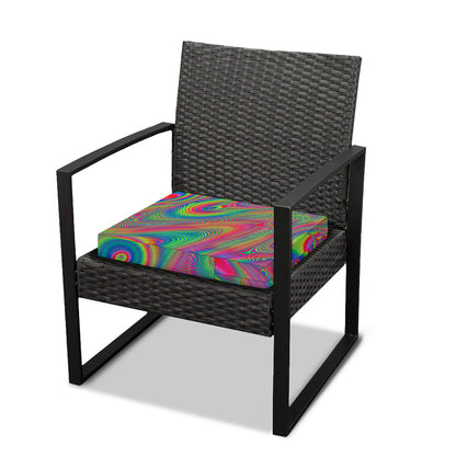 Psychedelic Rave Print Outdoor Seat Cushion Cover