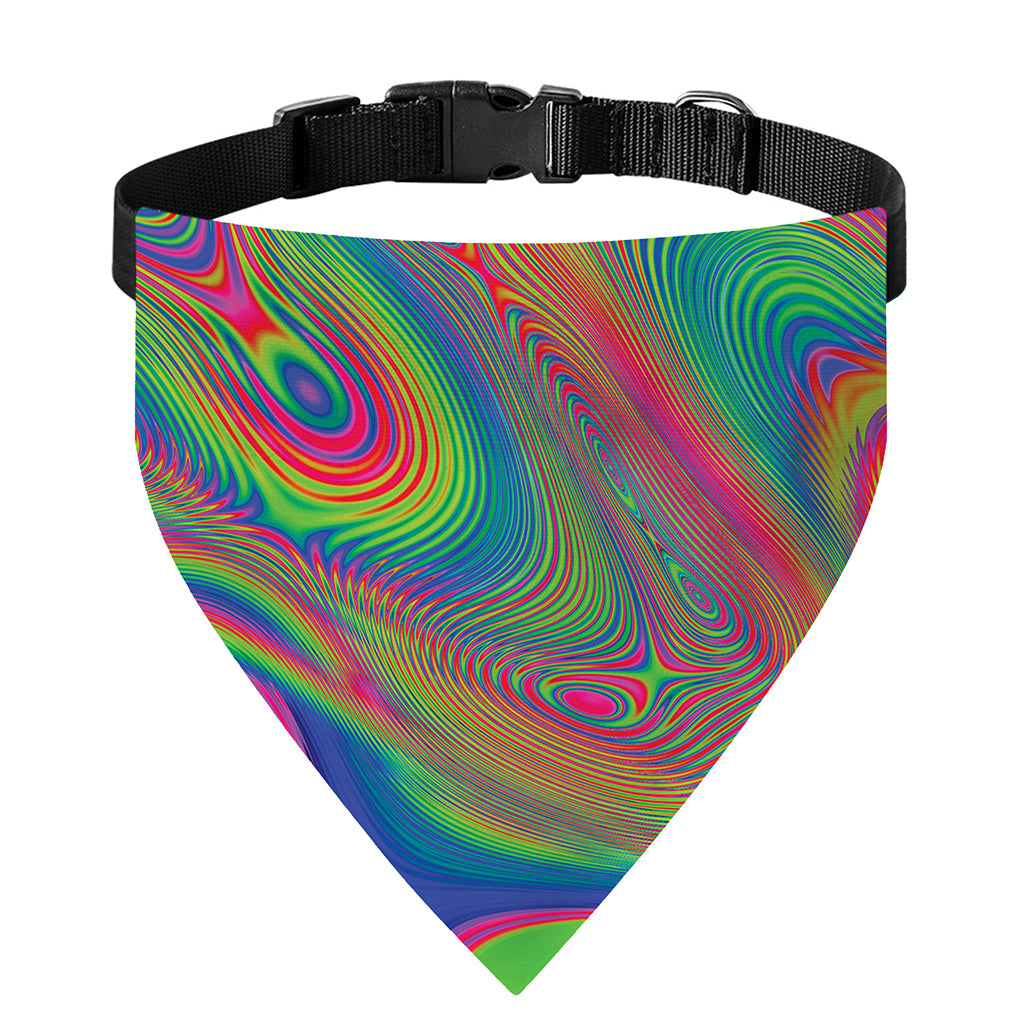 Psychedelic Rave Print Over The Collar Dog Bandana