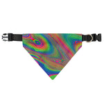 Psychedelic Rave Print Over The Collar Dog Bandana
