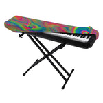 Psychedelic Rave Print Piano Keyboard Cover