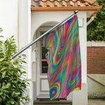 Psychedelic Rave Print Polyester Flag