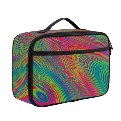 Psychedelic Rave Print Portable Lunch Bag