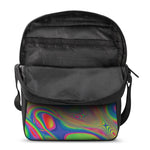 Psychedelic Rave Print Rectangular Crossbody Bag