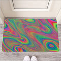 Psychedelic Rave Print Rubber Doormat