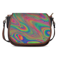 Psychedelic Rave Print Saddle Bag