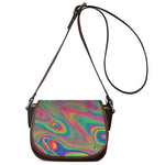 Psychedelic Rave Print Saddle Bag