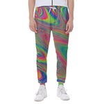 Psychedelic Rave Print Scuba Joggers