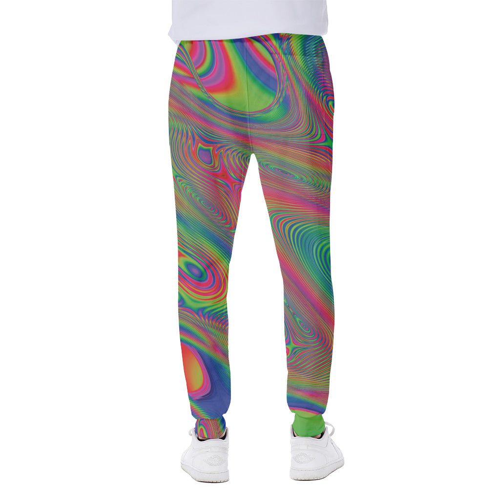 Psychedelic Rave Print Scuba Joggers
