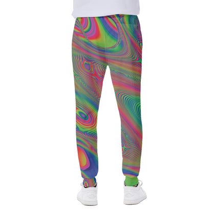 Psychedelic Rave Print Scuba Joggers