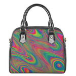 Psychedelic Rave Print Shoulder Handbag