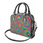 Psychedelic Rave Print Shoulder Handbag