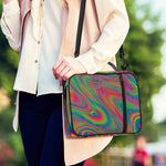 Psychedelic Rave Print Shoulder Strap Bible Bag