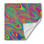 Psychedelic Rave Print Silk Bandana