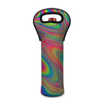 Psychedelic Rave Print Single Neoprene Wine Tote