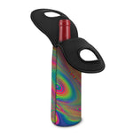 Psychedelic Rave Print Single Neoprene Wine Tote