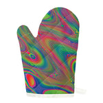 Psychedelic Rave Print Single Oven Mitt