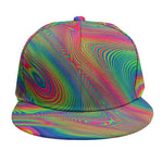 Psychedelic Rave Print Snapback Cap