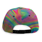 Psychedelic Rave Print Snapback Cap