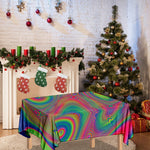 Psychedelic Rave Print Tablecloth