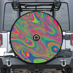 Psychedelic Rave Print Tire Cover With Camera Hole