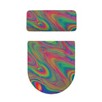 Psychedelic Rave Print Toilet Lid And Tank Cover Set