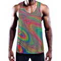 Psychedelic Rave Print Men's Workout Tank Top