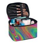 Psychedelic Rave Print Travel Makeup Bag