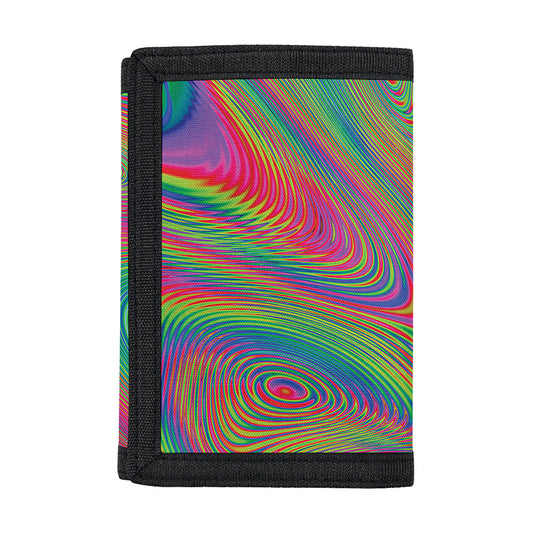 Psychedelic Rave Print Trifold Wallet