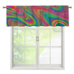 Psychedelic Rave Print Window Valance