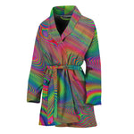 Psychedelic Rave Print Women's Bathrobe