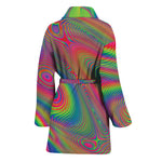 Psychedelic Rave Print Women's Bathrobe