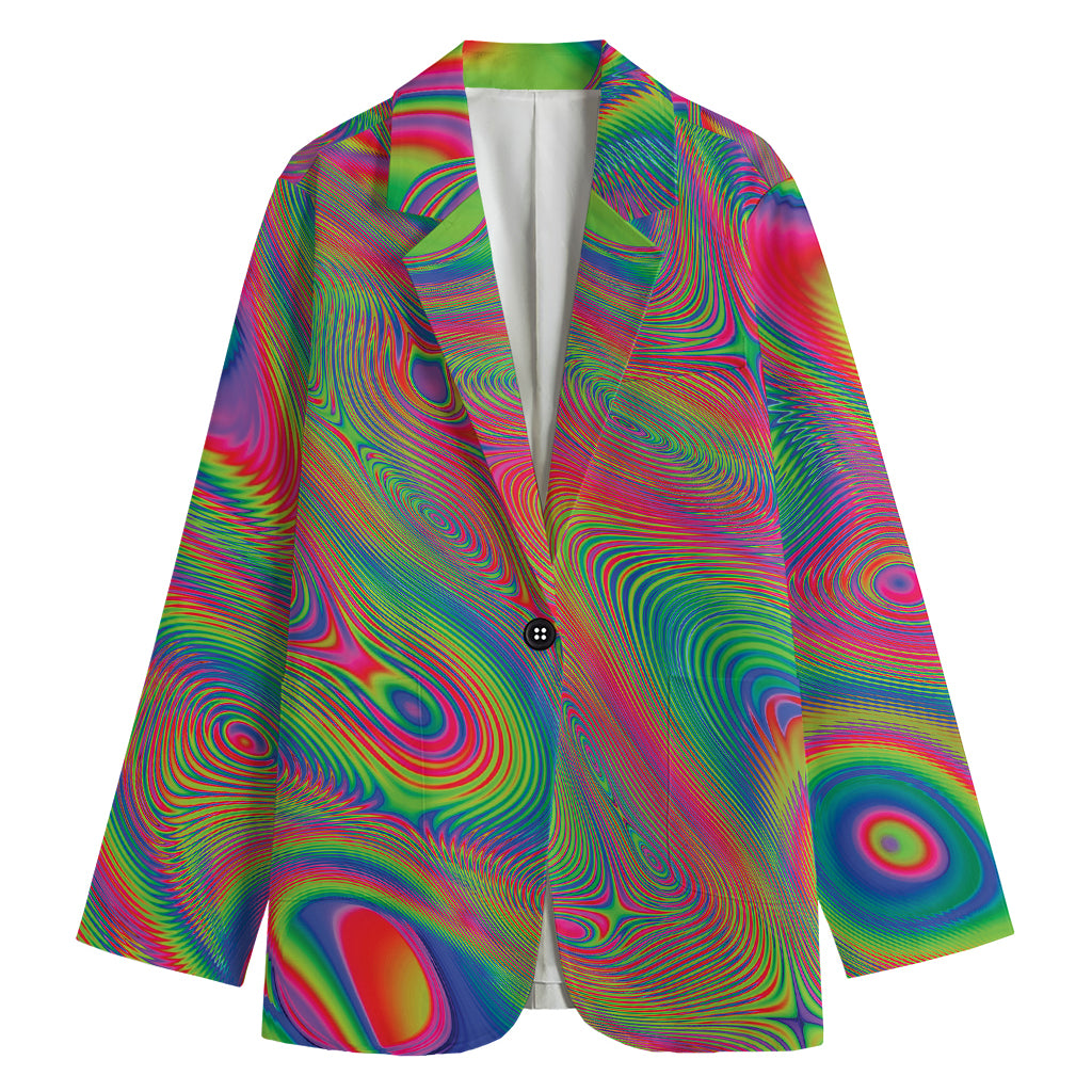 Psychedelic Rave Print Women's Blazer