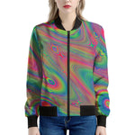 Psychedelic Rave Print Women's Bomber Jacket