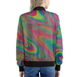 Psychedelic Rave Print Women's Bomber Jacket