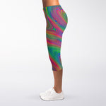 Psychedelic Rave Print Women's Capri Leggings