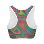 Psychedelic Rave Print Women's Sports Bra