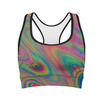 Psychedelic Rave Print Women's Sports Bra