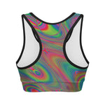 Psychedelic Rave Print Women's Sports Bra