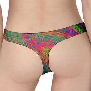 Psychedelic Rave Print Women's Thong