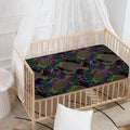 Psychedelic Sea Turtle Pattern Print Baby Crib Sheet