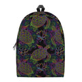 Psychedelic Sea Turtle Pattern Print School Backpack
