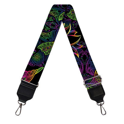 Psychedelic Sea Turtle Pattern Print Bag Strap