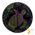 Psychedelic Sea Turtle Pattern Print Basketball