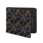 Psychedelic Sea Turtle Pattern Print Bifold Wallet