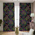 Psychedelic Sea Turtle Pattern Print Dimout Pencil Pleat Curtains