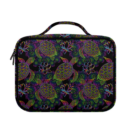 Psychedelic Sea Turtle Pattern Print Briefcase Bible Bag