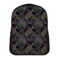 Psychedelic Sea Turtle Pattern Print Casual Backpack